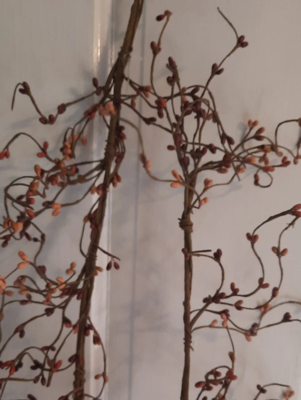 Seed Berry Garland Burgundy Rust Tan Berries Wired Bendable 4' Long NEW